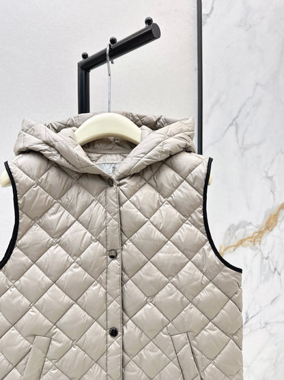 Bru 25 New Diamond Hooded Down Vest Jacket