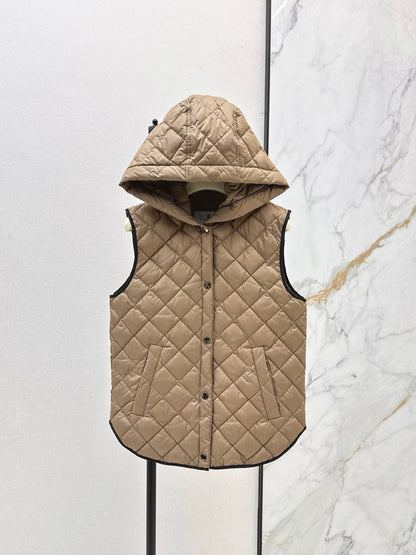 Bru 25 New Diamond Hooded Down Vest Jacket