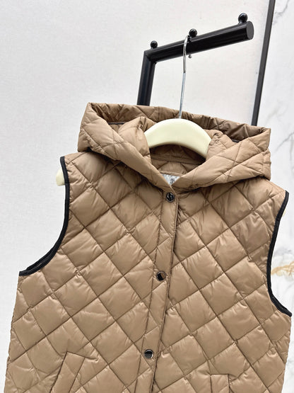 Bru 25 New Diamond Hooded Down Vest Jacket