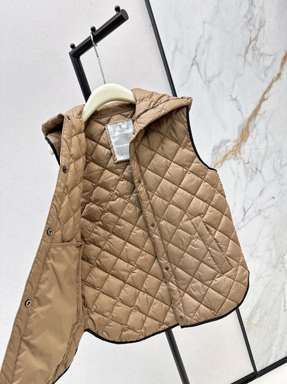 Bru 25 New Diamond Hooded Down Vest Jacket