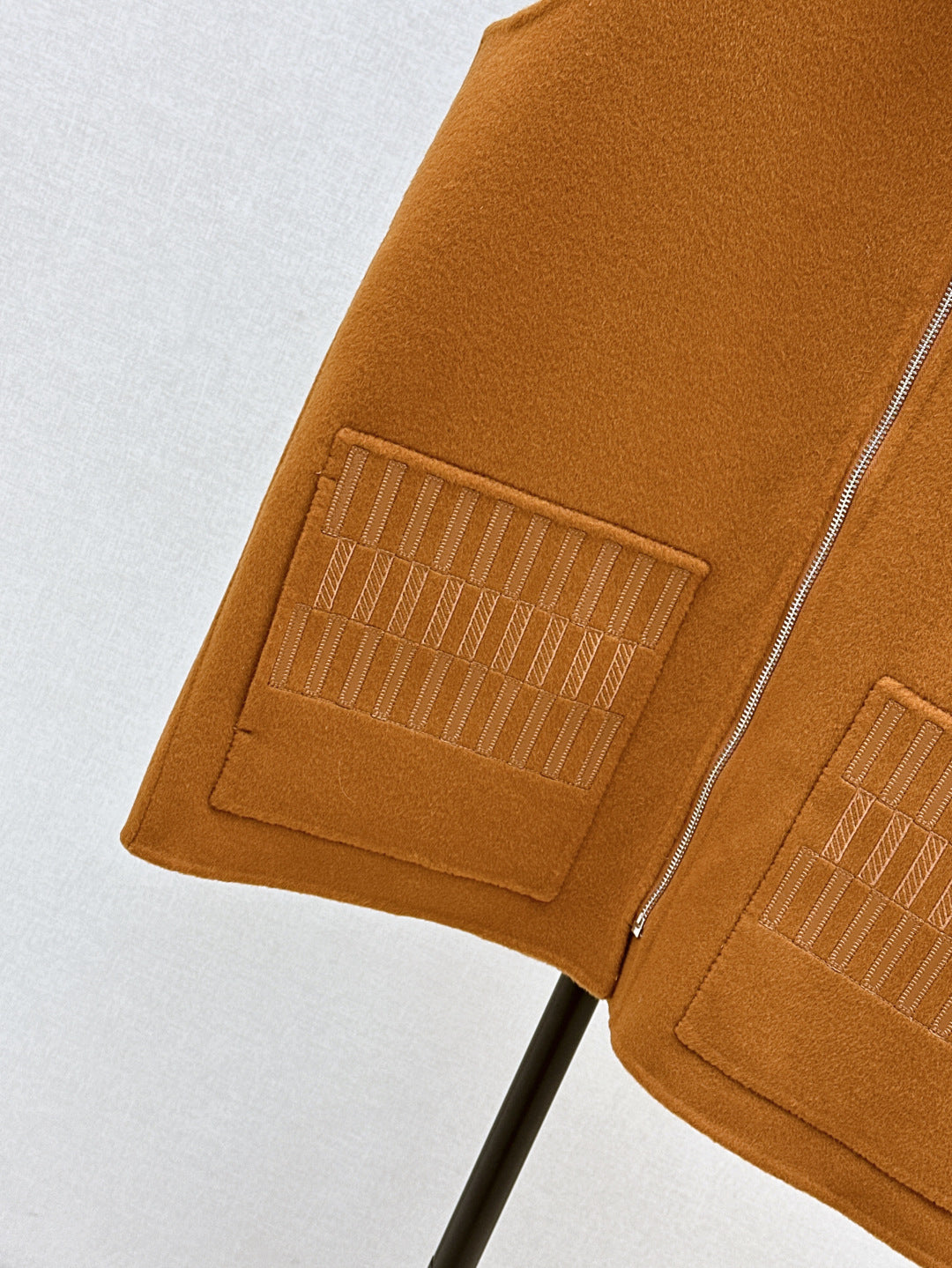He 25 New wool cashmere vest jacket（WHITE/ORANGE/BLACK）