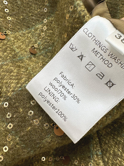 Mi 25 Plaid Series Beaded Sequin Shorts