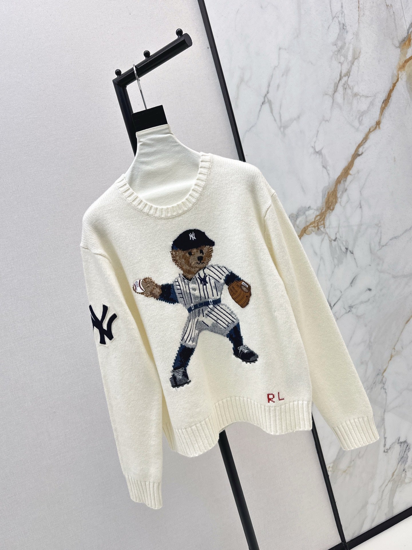 Ral 25 New joint baseball bear wool sweater