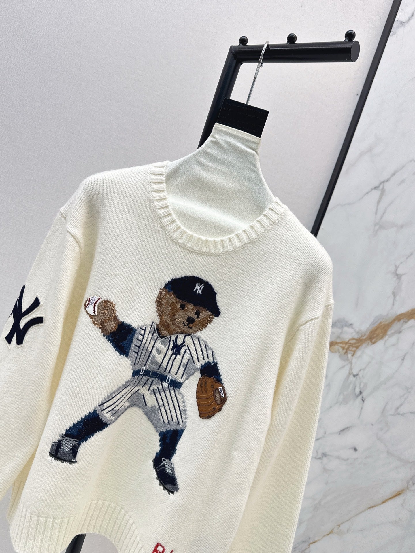 Ral 25 New joint baseball bear wool sweater