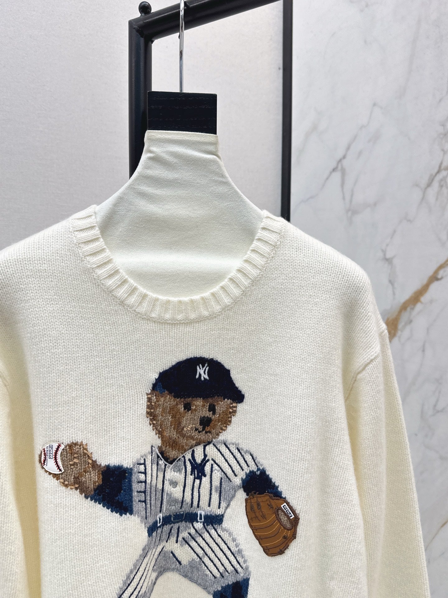 Ral 25 New joint baseball bear wool sweater