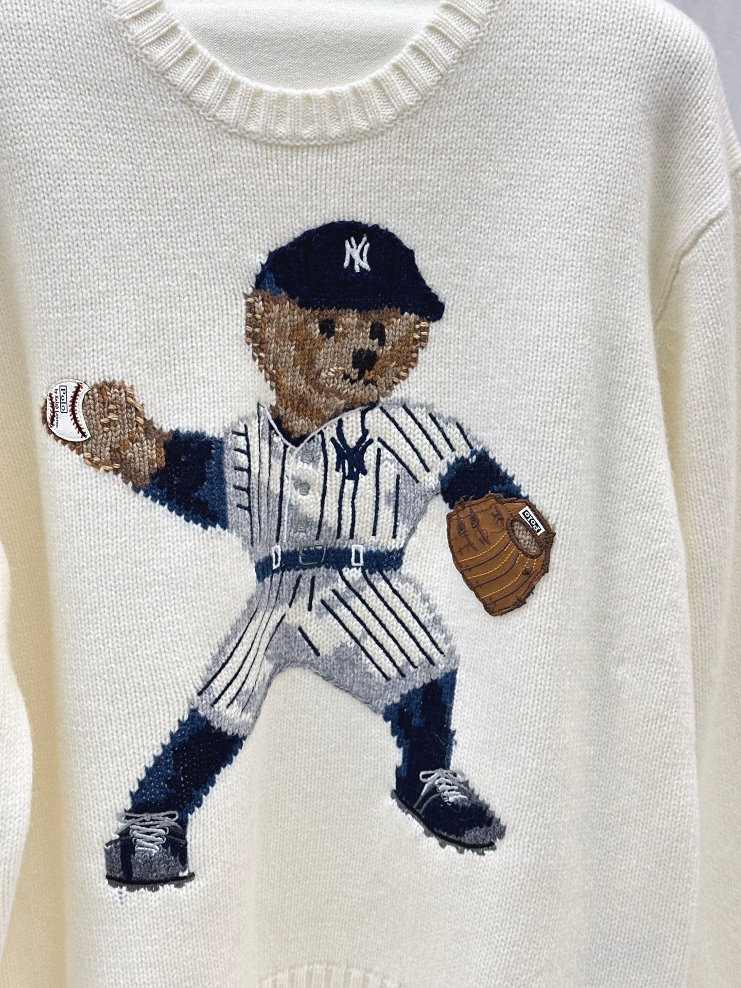 Ral 25 New joint baseball bear wool sweater