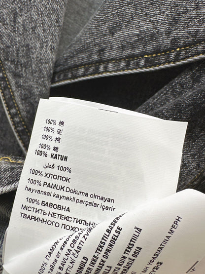 Mi 25 New double belt design denim jacket(KHAKI/GRAY)