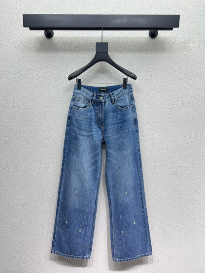 C 25 Hot pressed denim pants