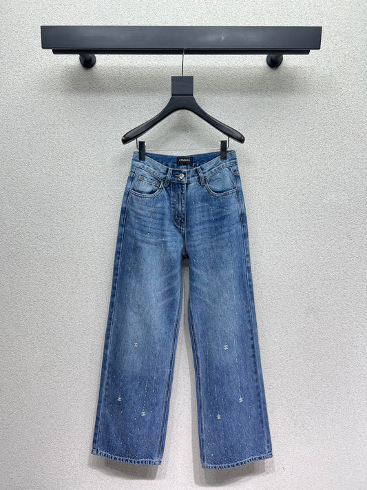 C 25 Hot pressed denim pants