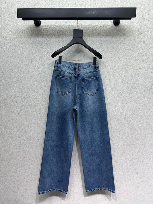 C 25 Hot pressed denim pants