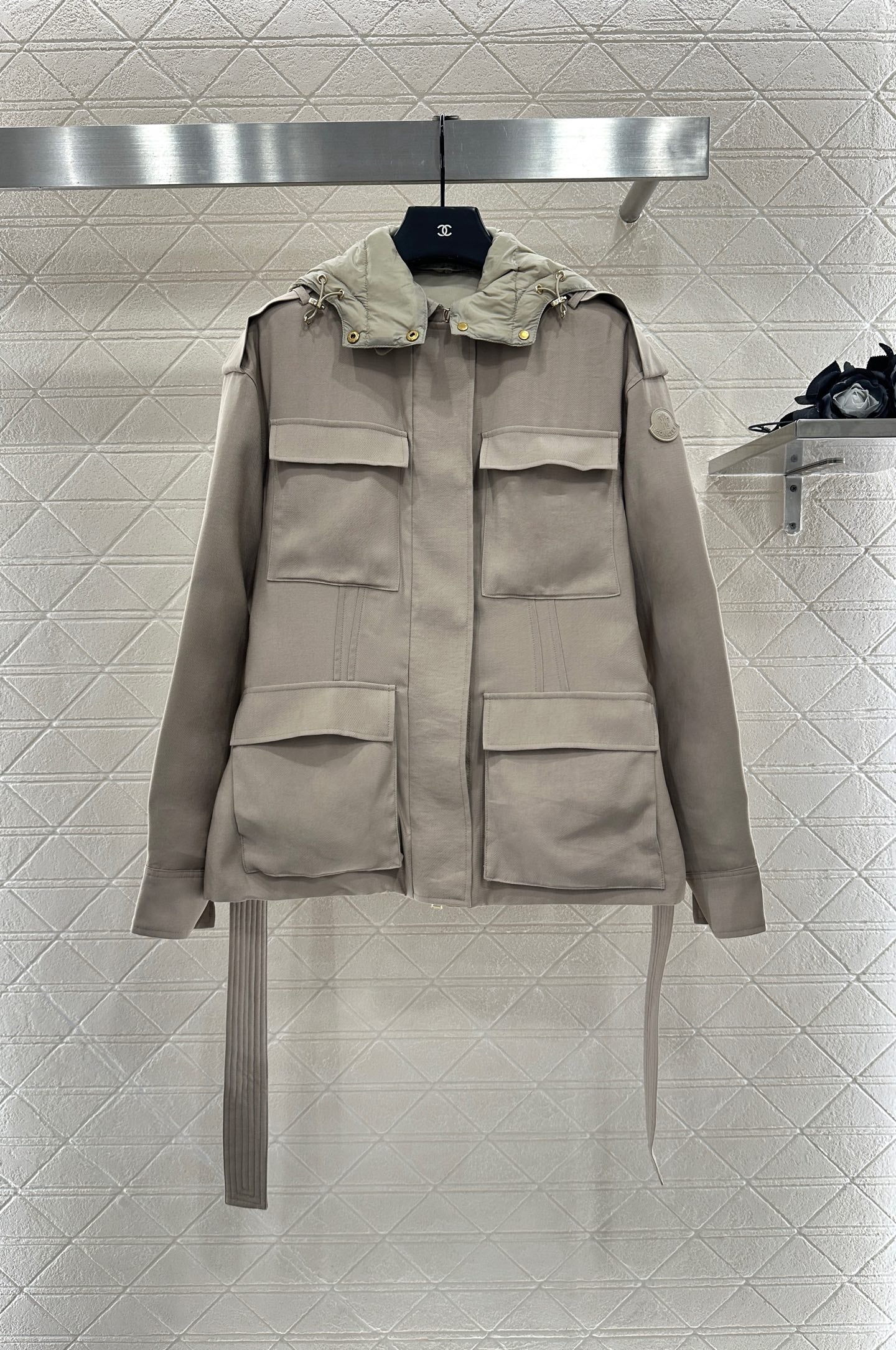 Mon 25 Detachable hooded down jacket(BLACK/KHAKI)