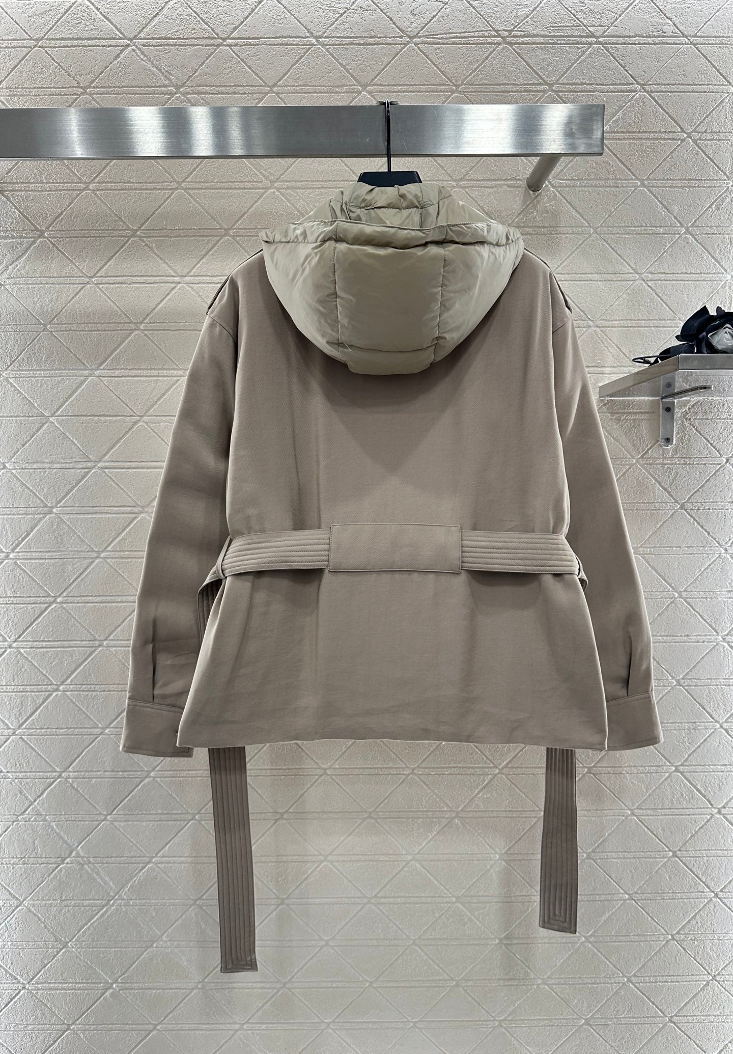 Mon 25 Detachable hooded down jacket(BLACK/KHAKI)