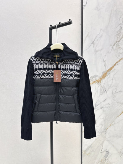 Lor 25 New wool patchwork down jacket
