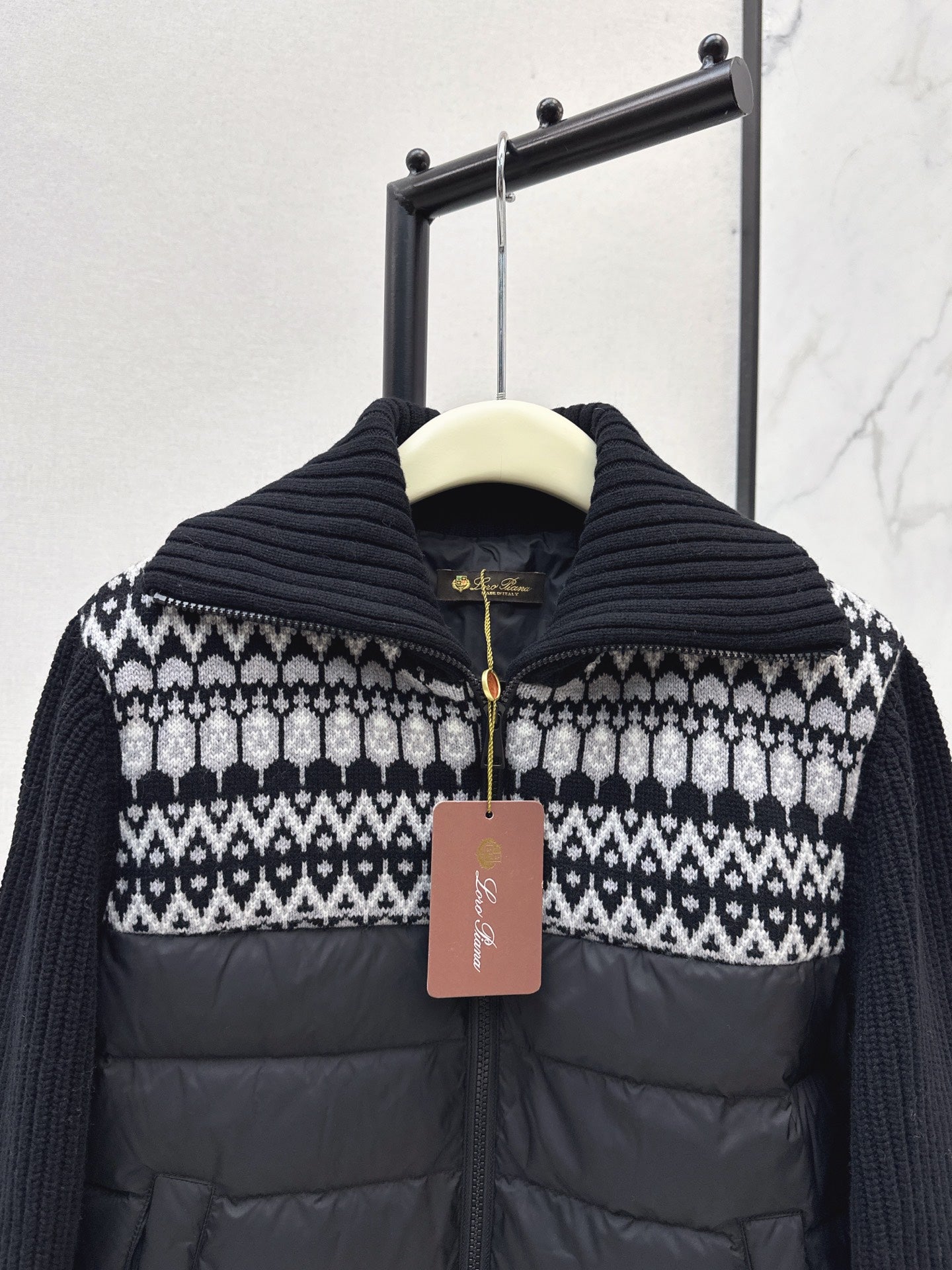 Lor 25 New wool patchwork down jacket