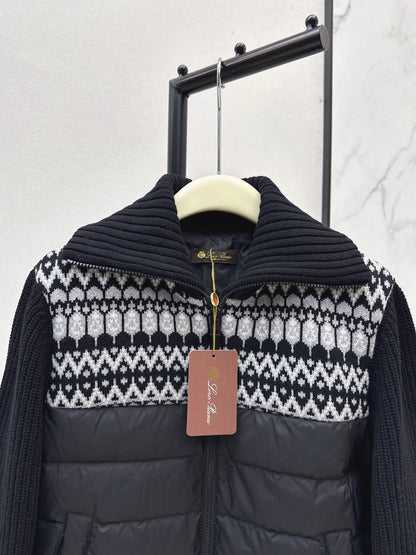 Lor 25 New wool patchwork down jacket