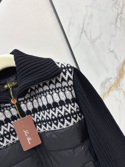 Lor 25 New wool patchwork down jacket