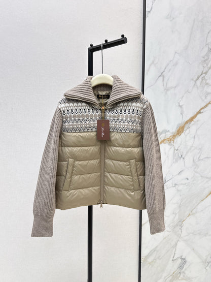 Lor 25 New wool patchwork down jacket