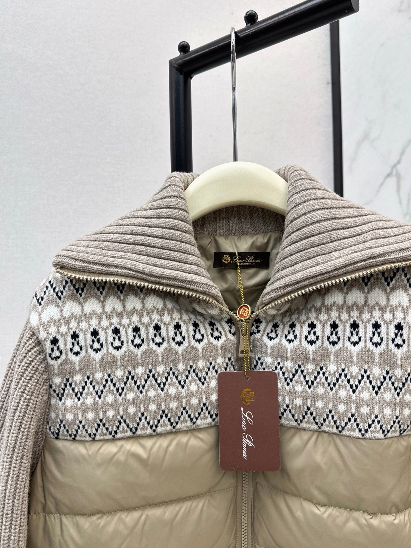 Lor 25 New wool patchwork down jacket