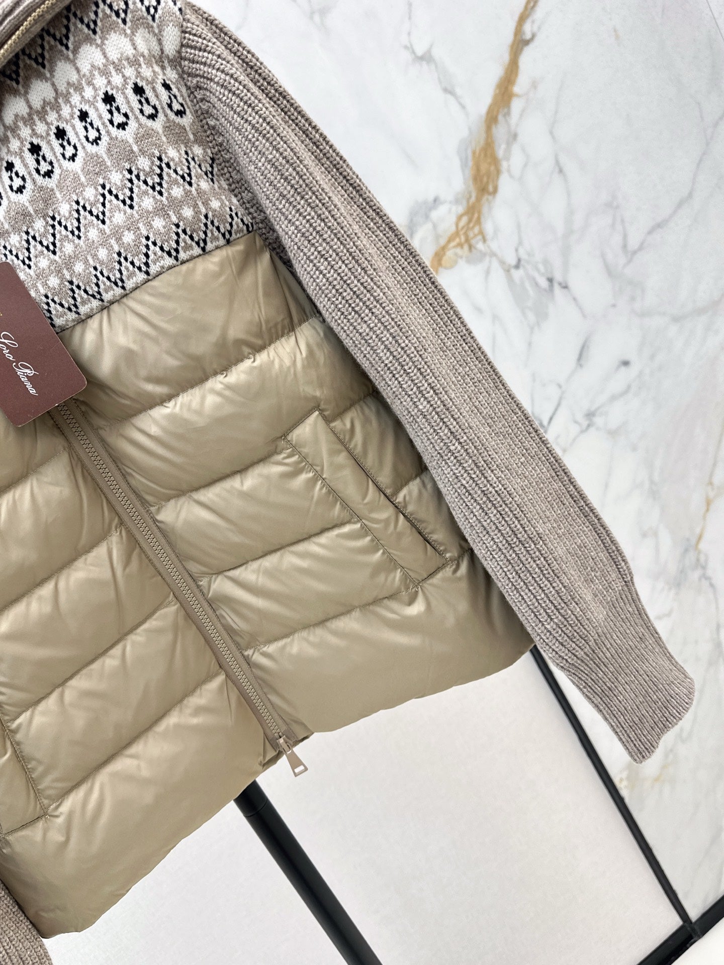 Lor 25 New wool patchwork down jacket