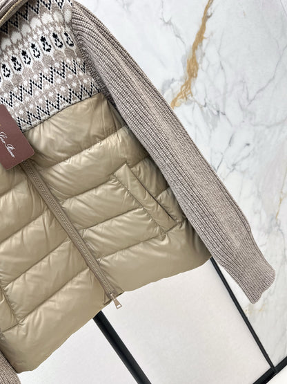 Lor 25 New wool patchwork down jacket