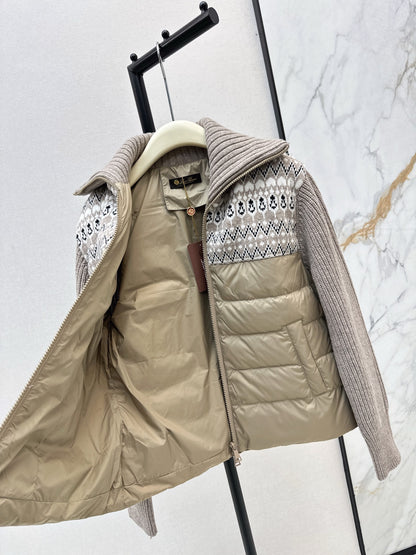Lor 25 New wool patchwork down jacket