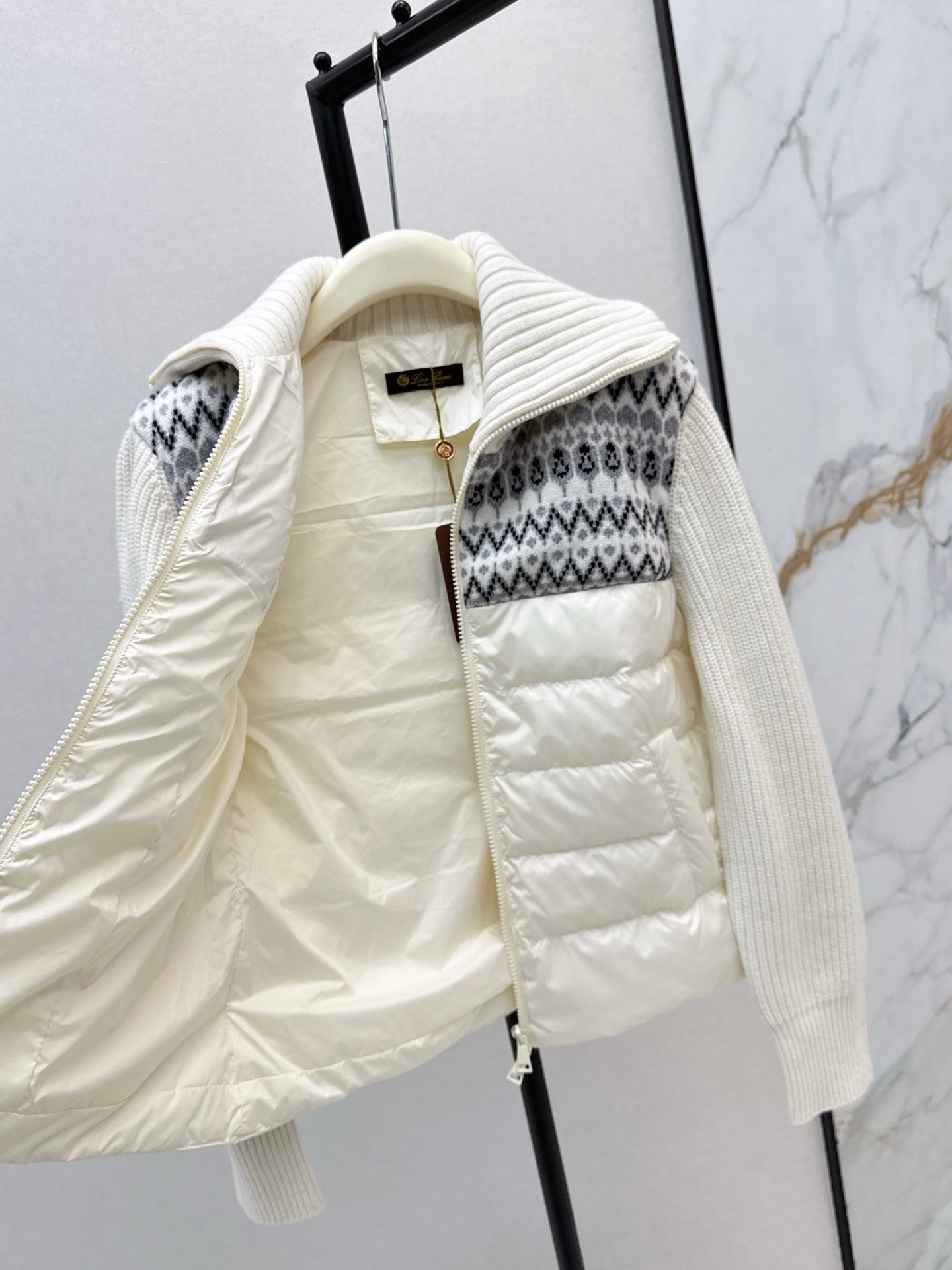 Lor 25 New wool patchwork down jacket