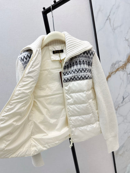Lor 25 New wool patchwork down jacket