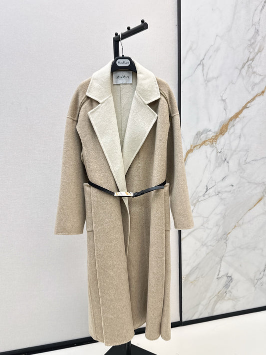 Max 25 New lapel double-sided two-color wool coat (KHAKI/BEIGI)