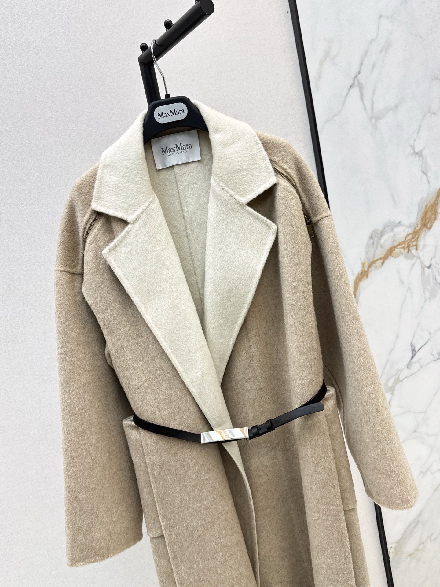 Max 25 New lapel double-sided two-color wool coat (KHAKI/BEIGI)