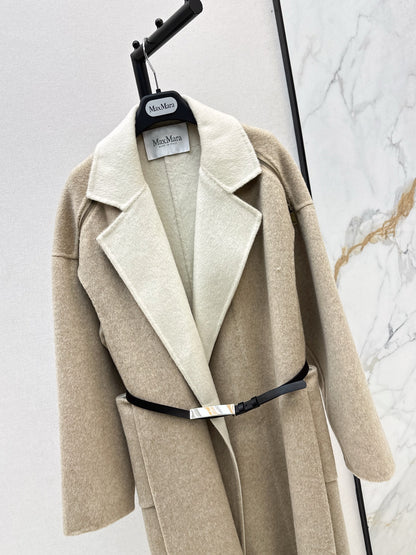 Max 25 New lapel double-sided two-color wool coat (KHAKI/BEIGI)