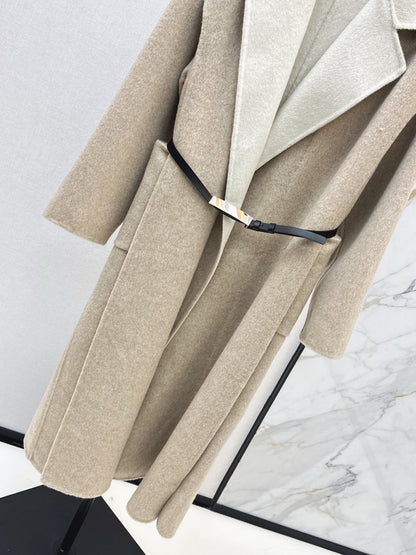 Max 25 New lapel double-sided two-color wool coat (KHAKI/BEIGI)