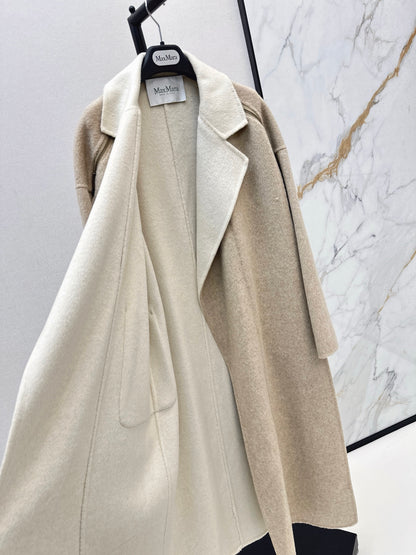 Max 25 New lapel double-sided two-color wool coat (KHAKI/BEIGI)