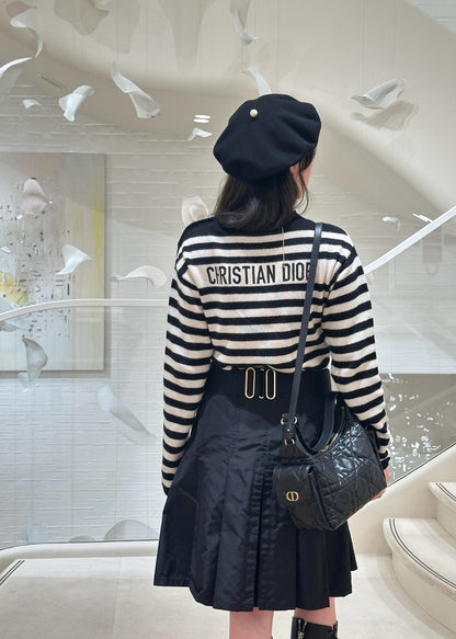 Di 25 New Navy Style Embroidered Letters Cashmere Sweater