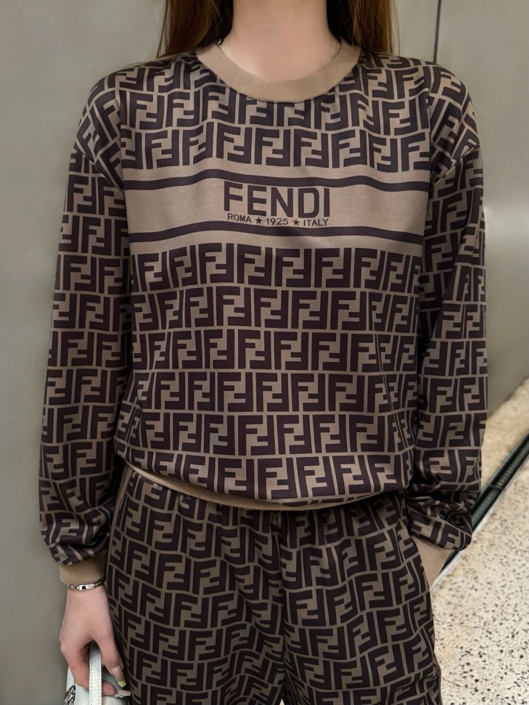 Fe 25 New classic monogram logo casual suit