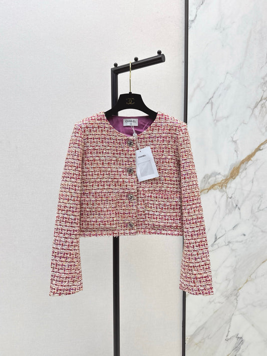 C 25 Woven Check Crew Neck Jacket