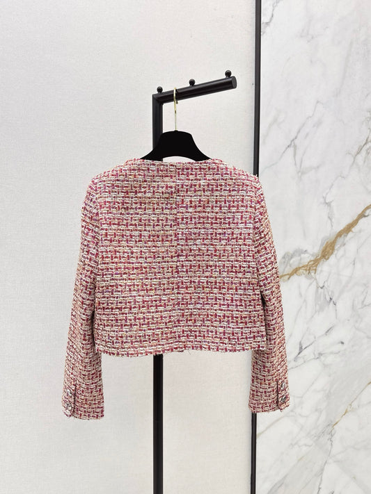 C 25 Woven Check Crew Neck Jacket