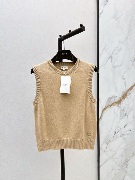 Ce 25 New classic embroidered sleeveless sweater