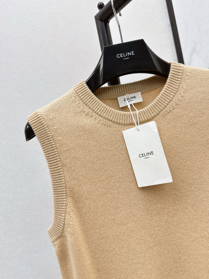 Ce 25 New classic embroidered sleeveless sweater
