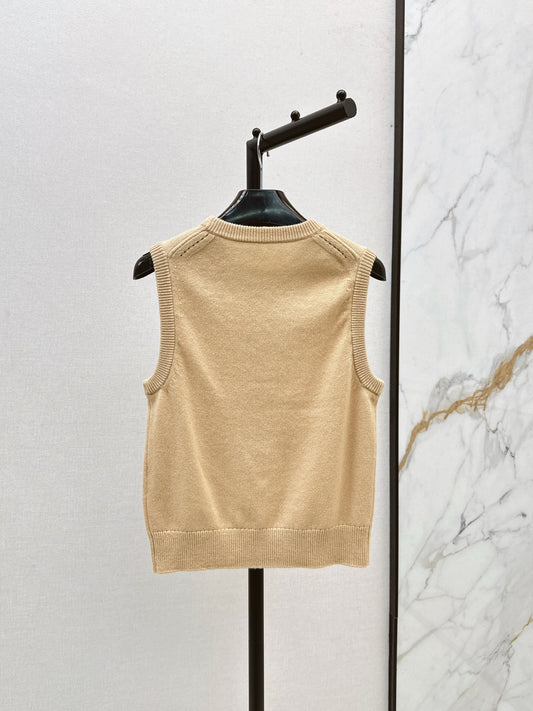 Ce 25 New classic embroidered sleeveless sweater