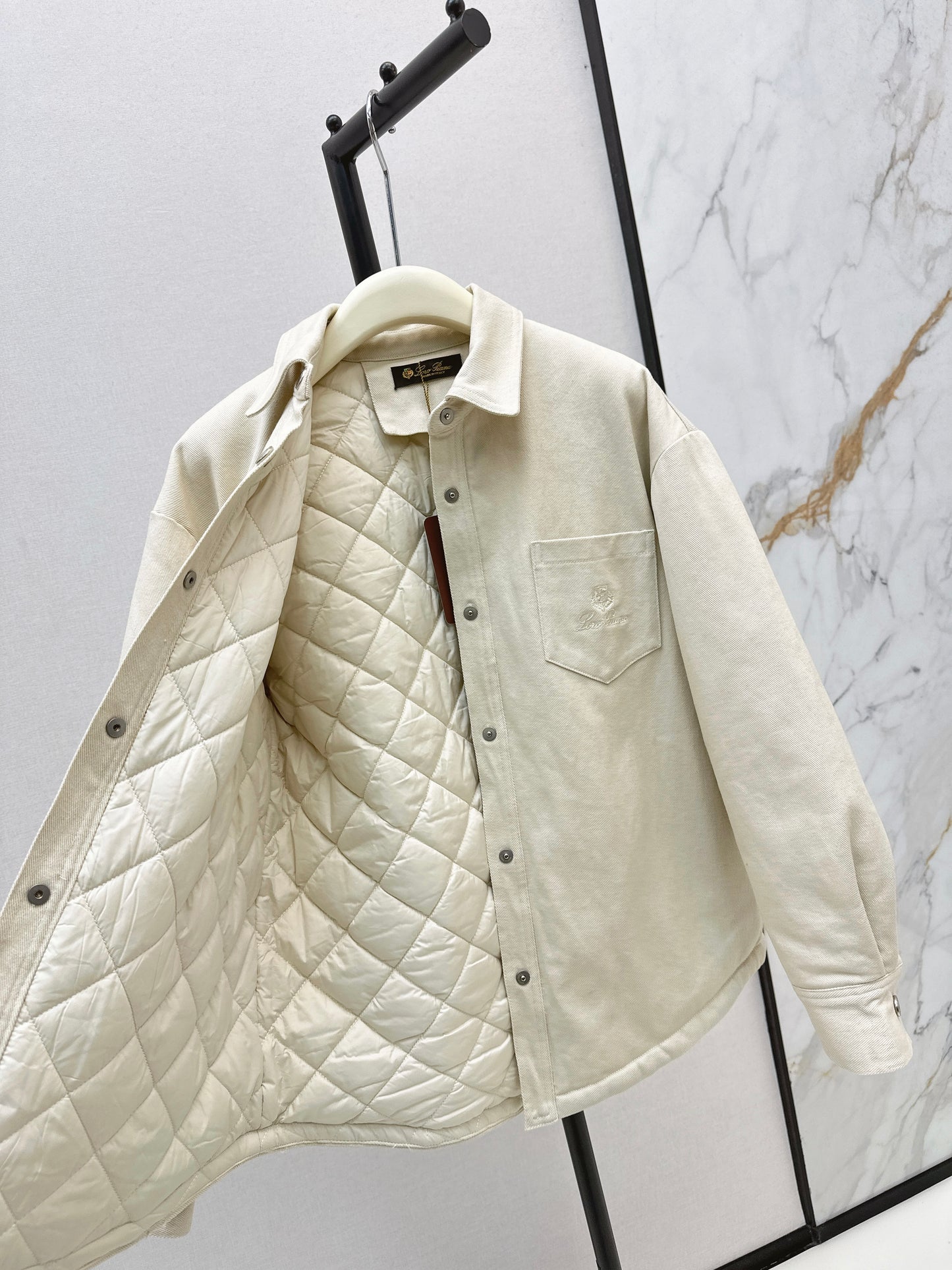 Lor 25fw new style bread padded jacket(KHAKI/WHITE)