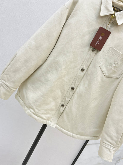Lor 25fw new style bread padded jacket(KHAKI/WHITE)
