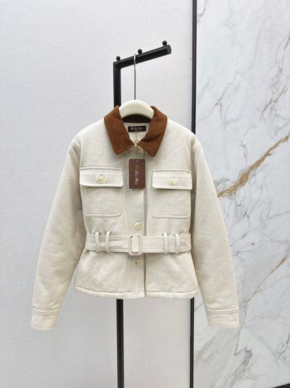Lor 25fw New style quilted windbreaker with waist design(KHAKI/BEIGI)