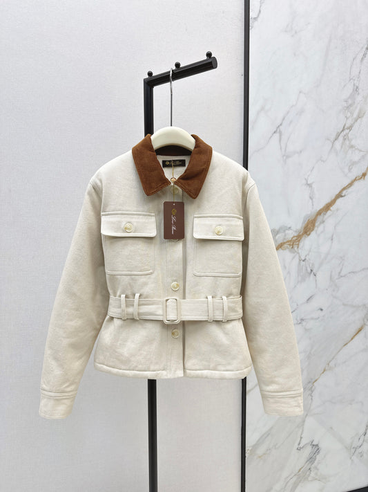 Lor 25fw New style quilted windbreaker with waist design(KHAKI/BEIGI)