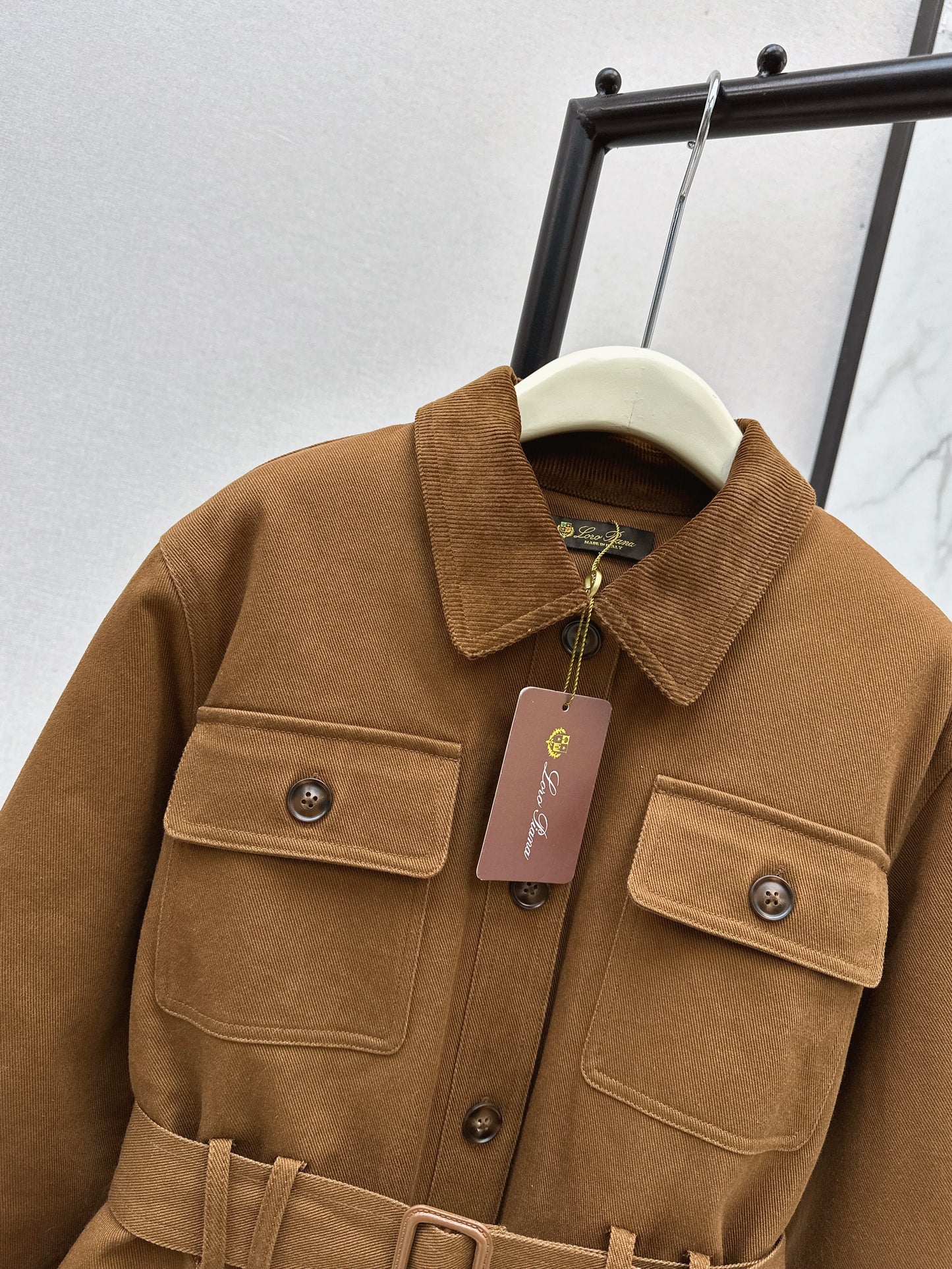 Lor 25fw New style quilted windbreaker with waist design(KHAKI/BEIGI)