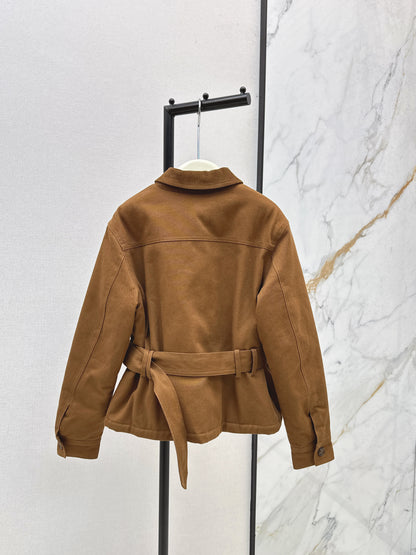 Lor 25fw New style quilted windbreaker with waist design(KHAKI/BEIGI)