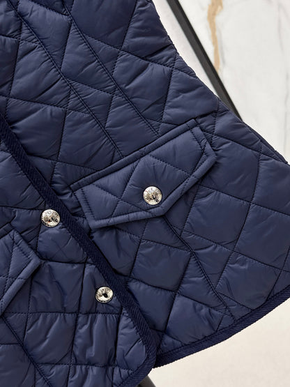 Ral 25 New retro pony pattern embroidery padded vest jacket(WHITE/KHAKI/NAVY)