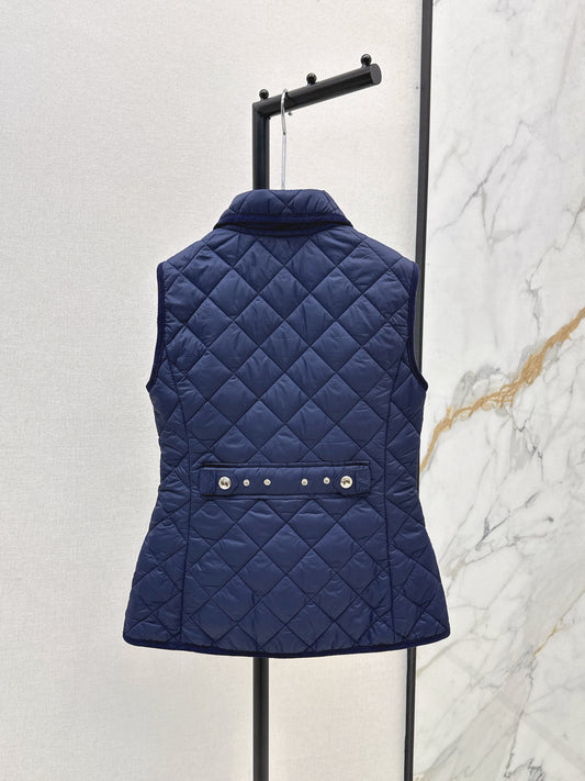 Ral 25 New retro pony pattern embroidery padded vest jacket(WHITE/KHAKI/NAVY)