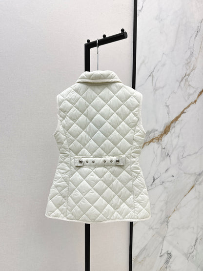 Ral 25 New retro pony pattern embroidery padded vest jacket(WHITE/KHAKI/NAVY)