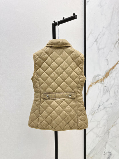 Ral 25 New retro pony pattern embroidery padded vest jacket(WHITE/KHAKI/NAVY)
