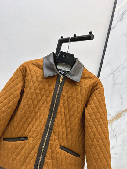 Ce 25 New diamond quilted suede jacket